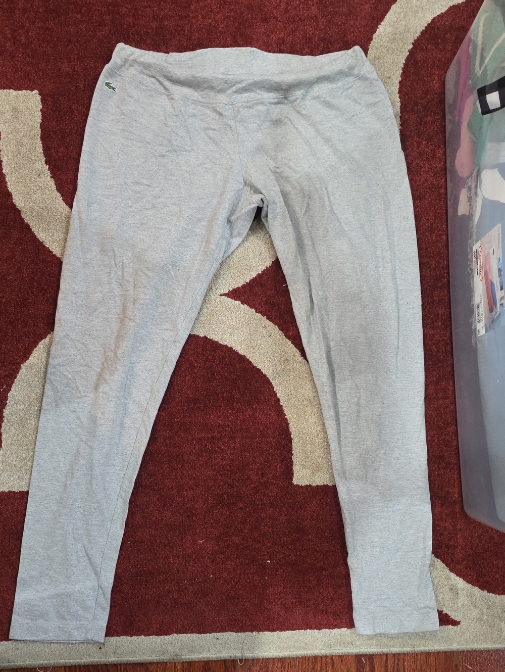Lacoste Light Gray Girls' Stretch Leggings
